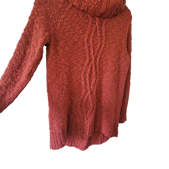 MOTH‎ Tunic Sweater  SMALL Anthropologie Cable Knit Orange - Picture 6 of 7